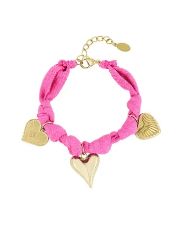 Bracelet color bliss heart - Fuchsia