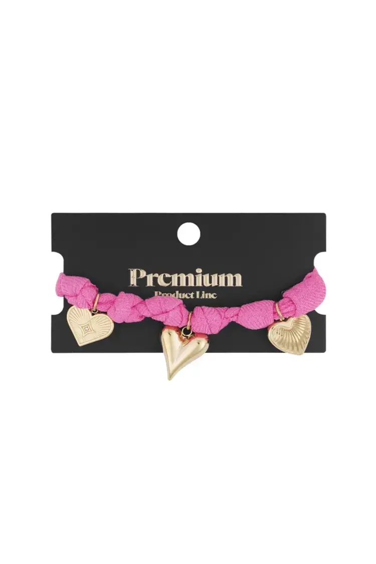 Bracelet color bliss heart - Fuchsia