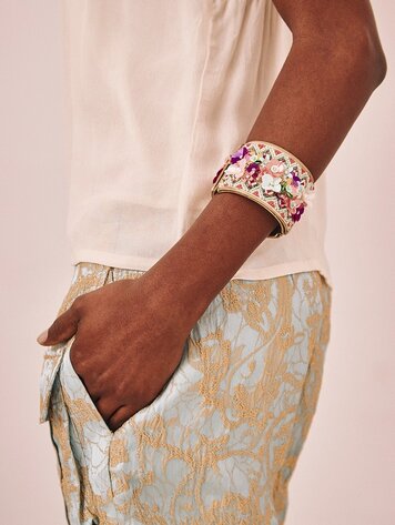 3D Flower And Jewelery Bracelet