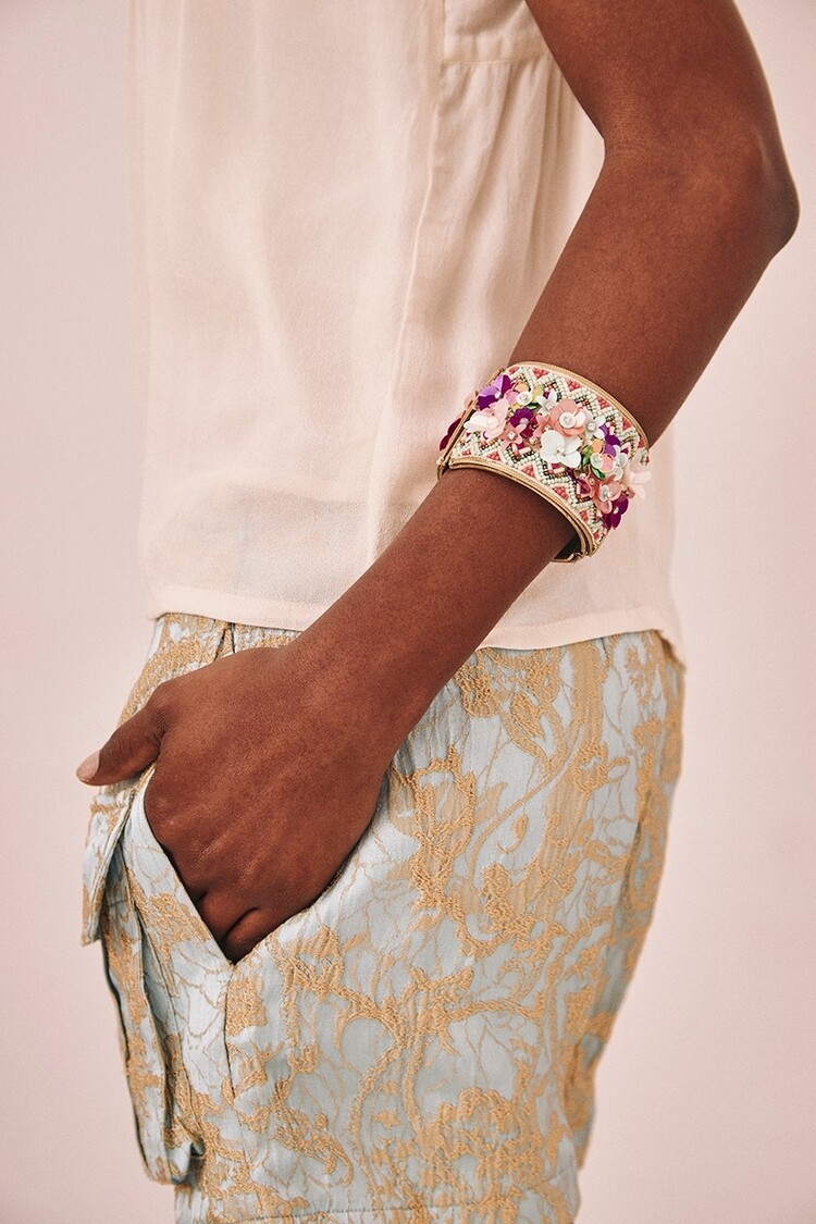 3D Flower And Jewelery Bracelet