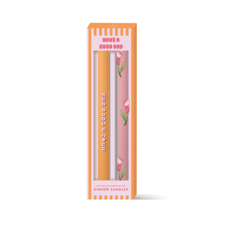 The Gift Label Amsterdam Dinner Candle - Have A Good Day