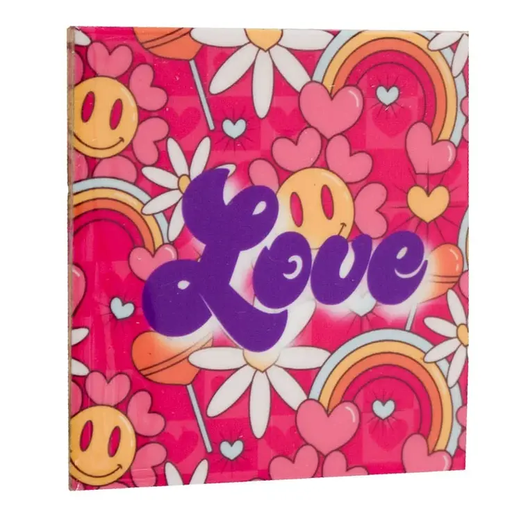 Tegeltje hippie love