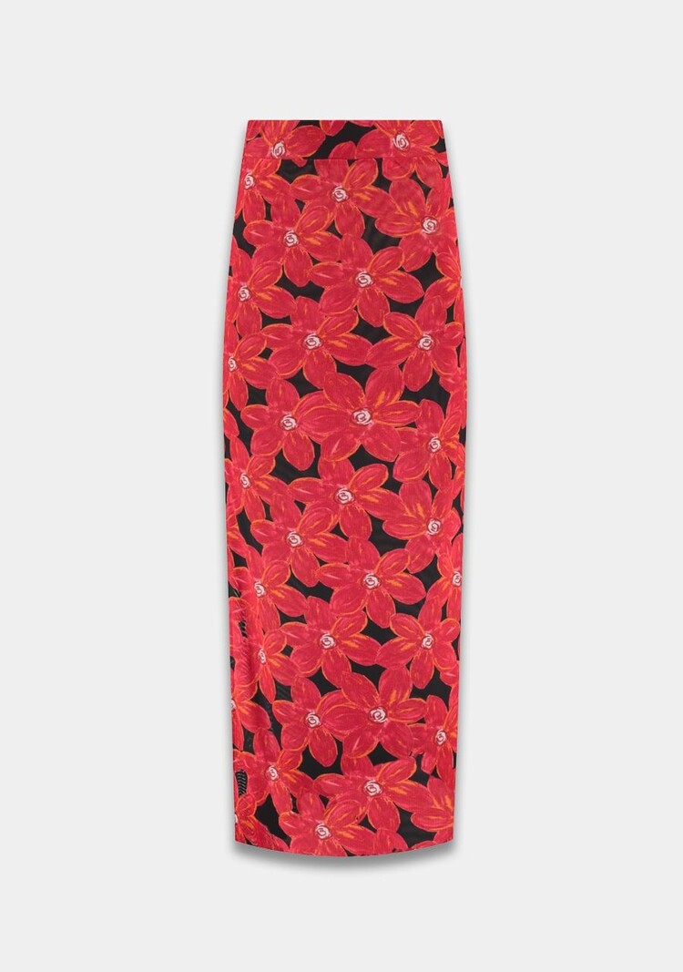 Harper & Yve Leny Skirt - spicy red flower