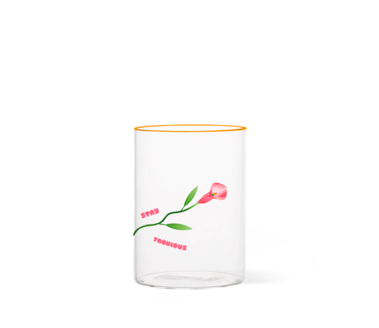 The Gift Label Amsterdam Tea Glass - Stay Fabulous