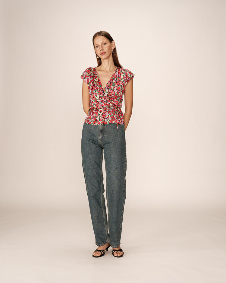 Grace & Mila Penny Top - red