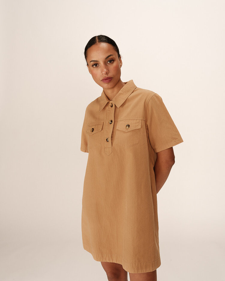 Grace & Mila Short Dress Philine - camel