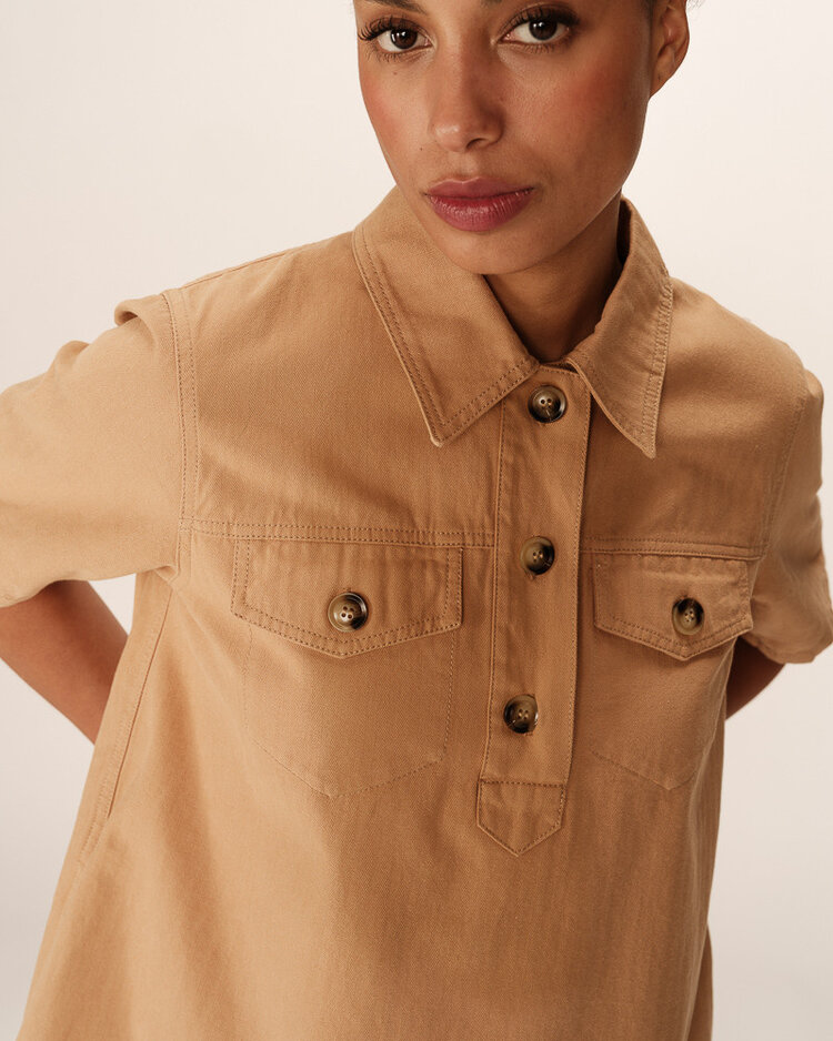 Grace & Mila Short Dress Philine - camel