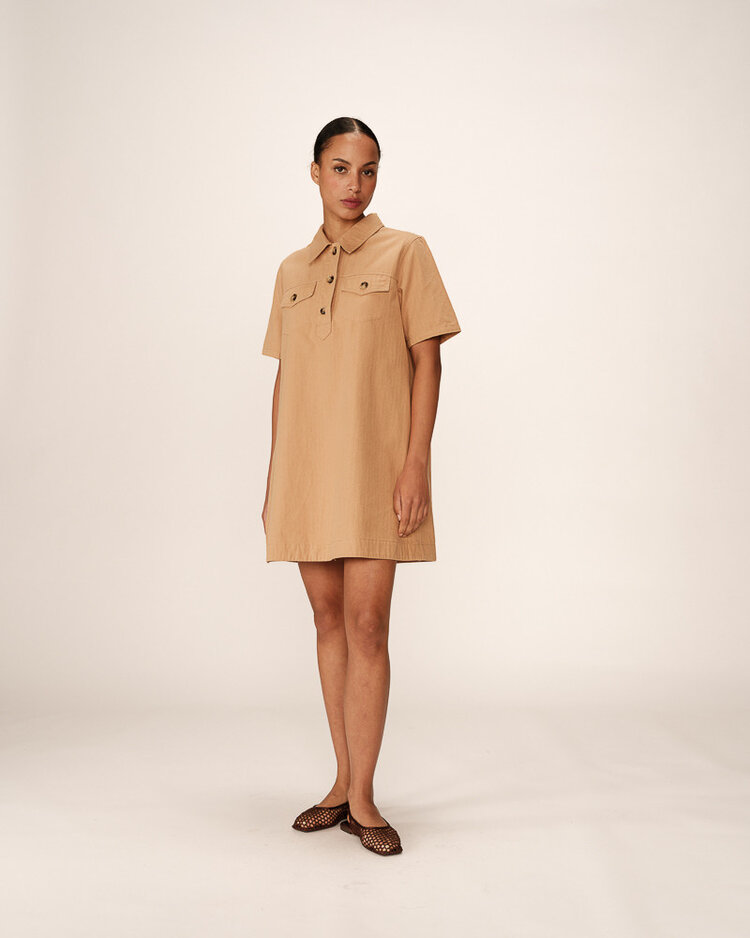 Grace & Mila Short Dress Philine - camel