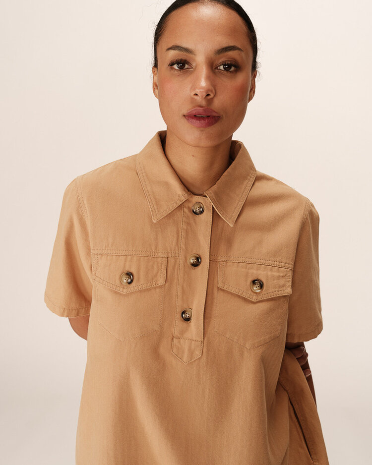 Grace & Mila Short Dress Philine - camel