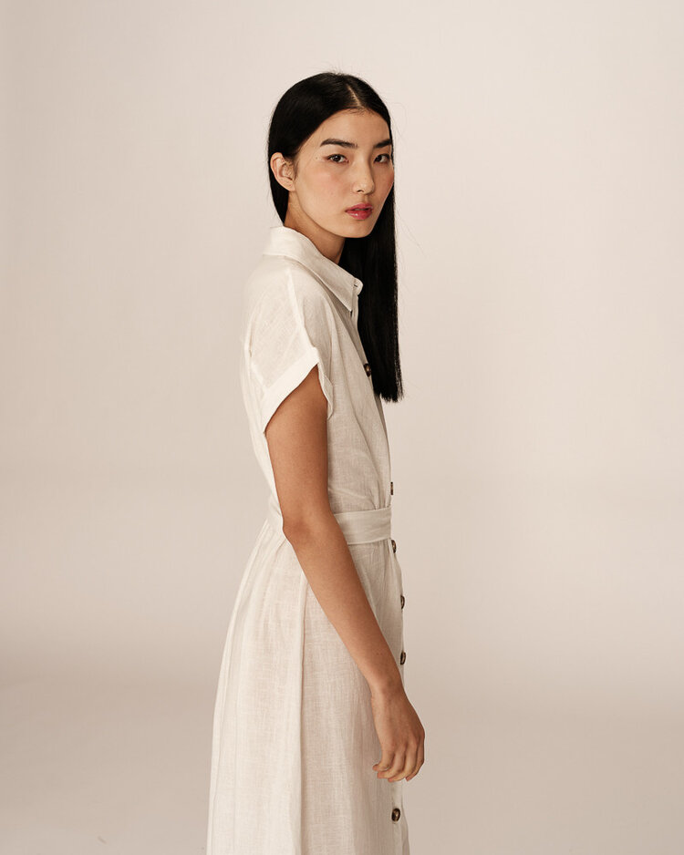 Grace & Mila Prudence Long Dress - ecru