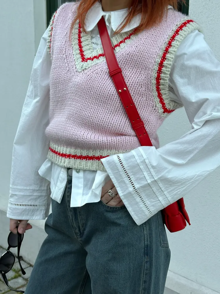 Noella Kayanna Knitted Spencer Berry Combo