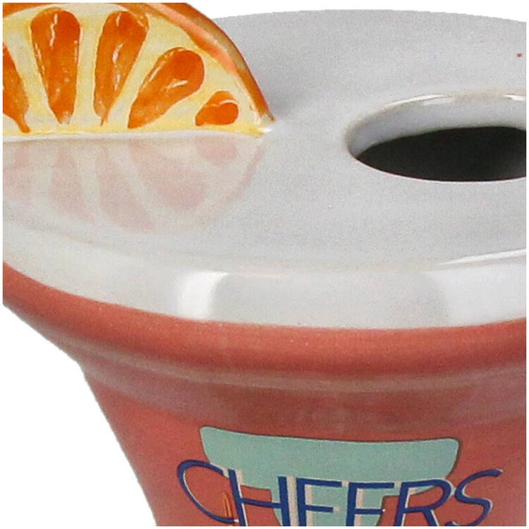 Vase Cocktail Fine Earthenware Pink 11.5x11x16cm