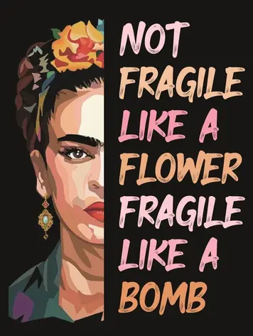 Tegeltje Frida Fragile Like A Bomb