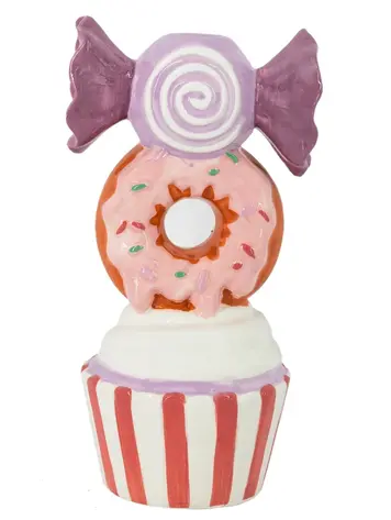 Aardewerk kaarsenstandaard candy