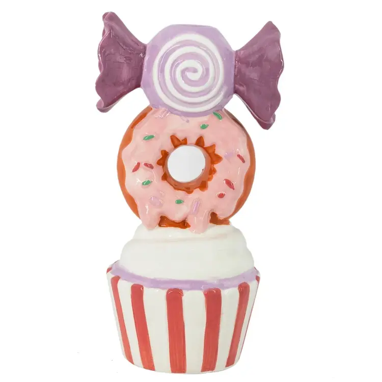 Pottery candlestick candy