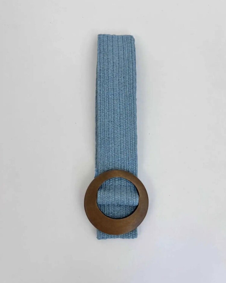 Raffia Belt - denim
