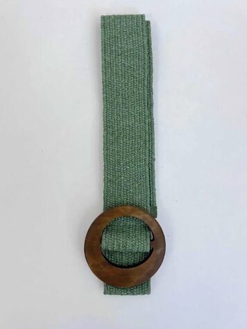 Raffia Belt - green
