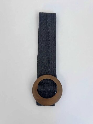 Raffia Belt - black