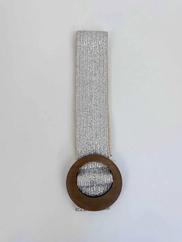 Raffia Belt - silver