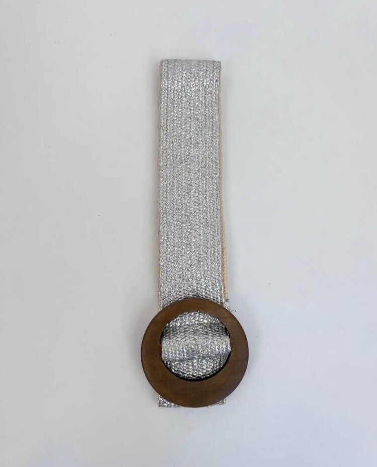 Raffia Belt - silver