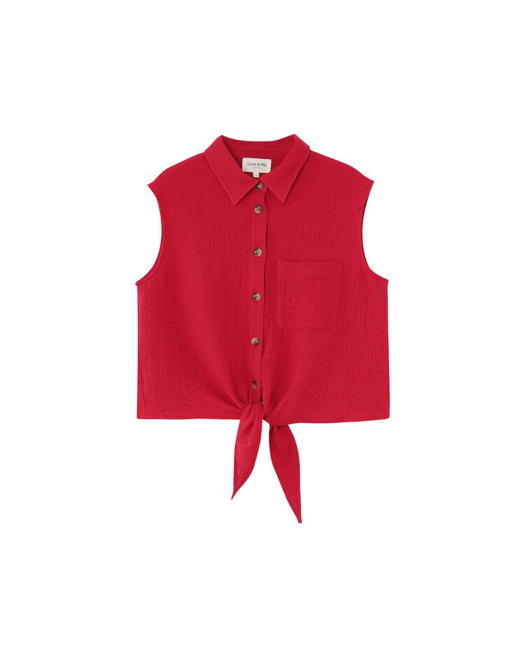 Grace & Mila Reglisse Blouse - cerise