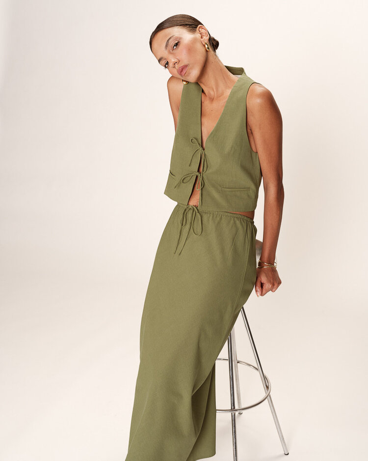 Grace & Mila Rubens Gilet - green