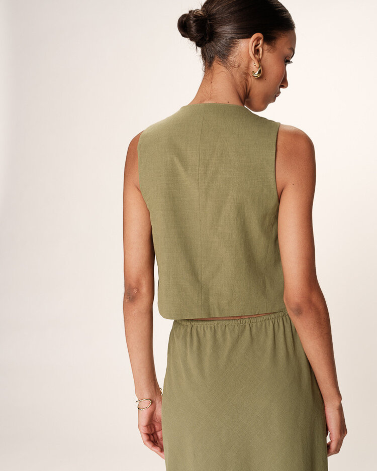 Grace & Mila Rubens Gilet - green