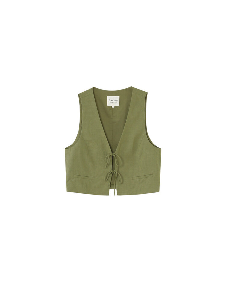 Grace & Mila Rubens Gilet - green
