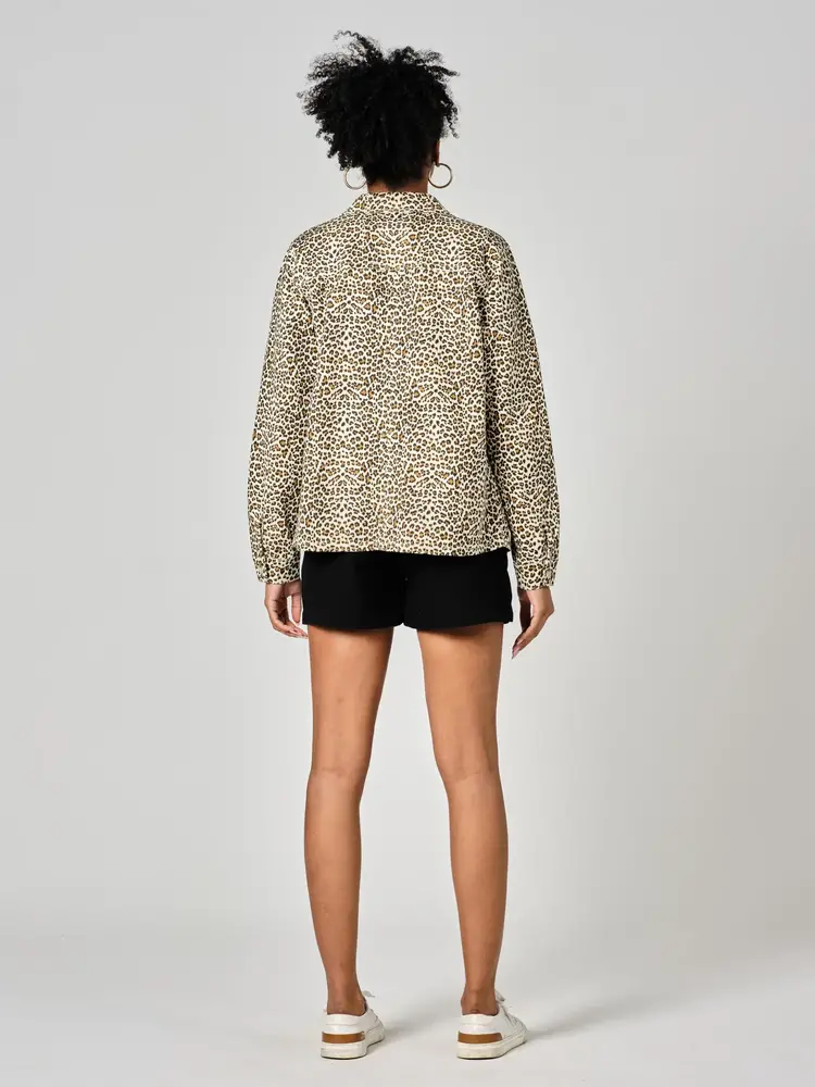 F. A. M. Paris VIVIAN Leopard Denim Jack