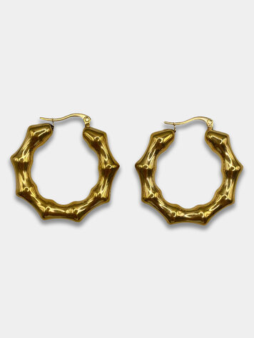 Harper & Yve Bamboo Earrings - gold