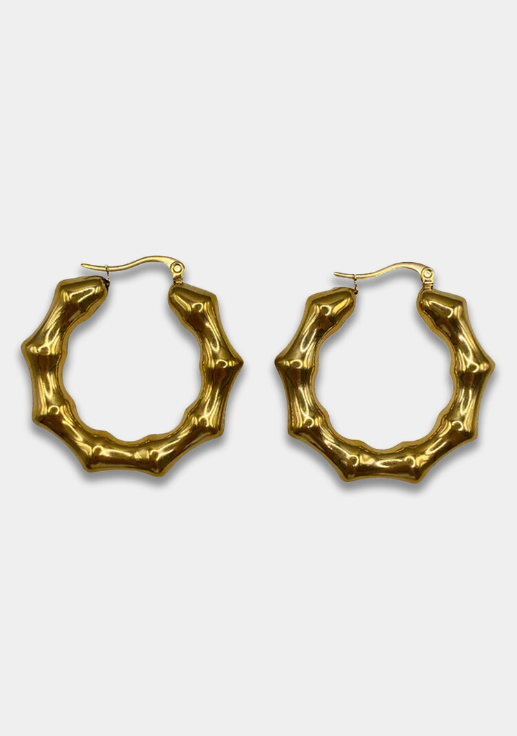 Harper & Yve Bamboo Earrings - gold