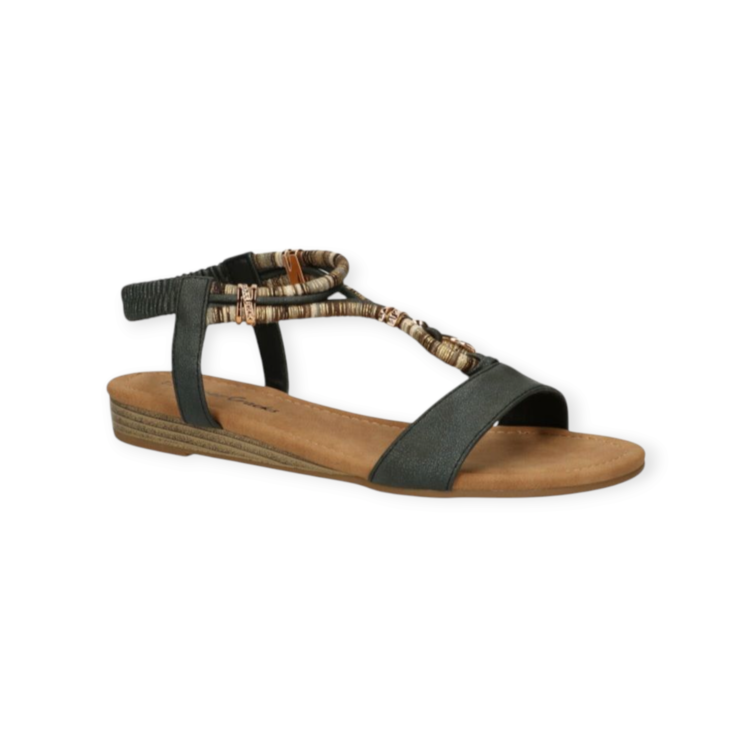 Supercracks Super Cracks Sandal black & Beads