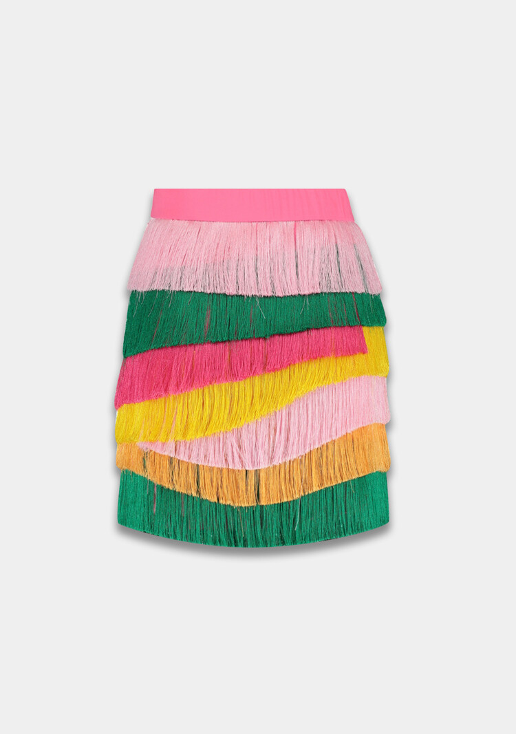 Harper & Yve Oliva Skirt - multi fringe