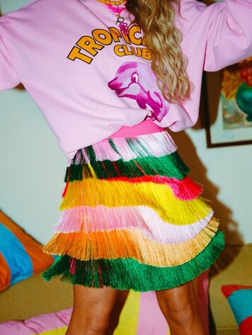 Harper & Yve Oliva Skirt - multi fringe