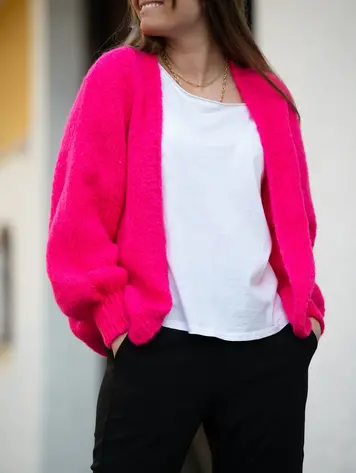 Noella Fora Knit Cardigan Poppy Pink
