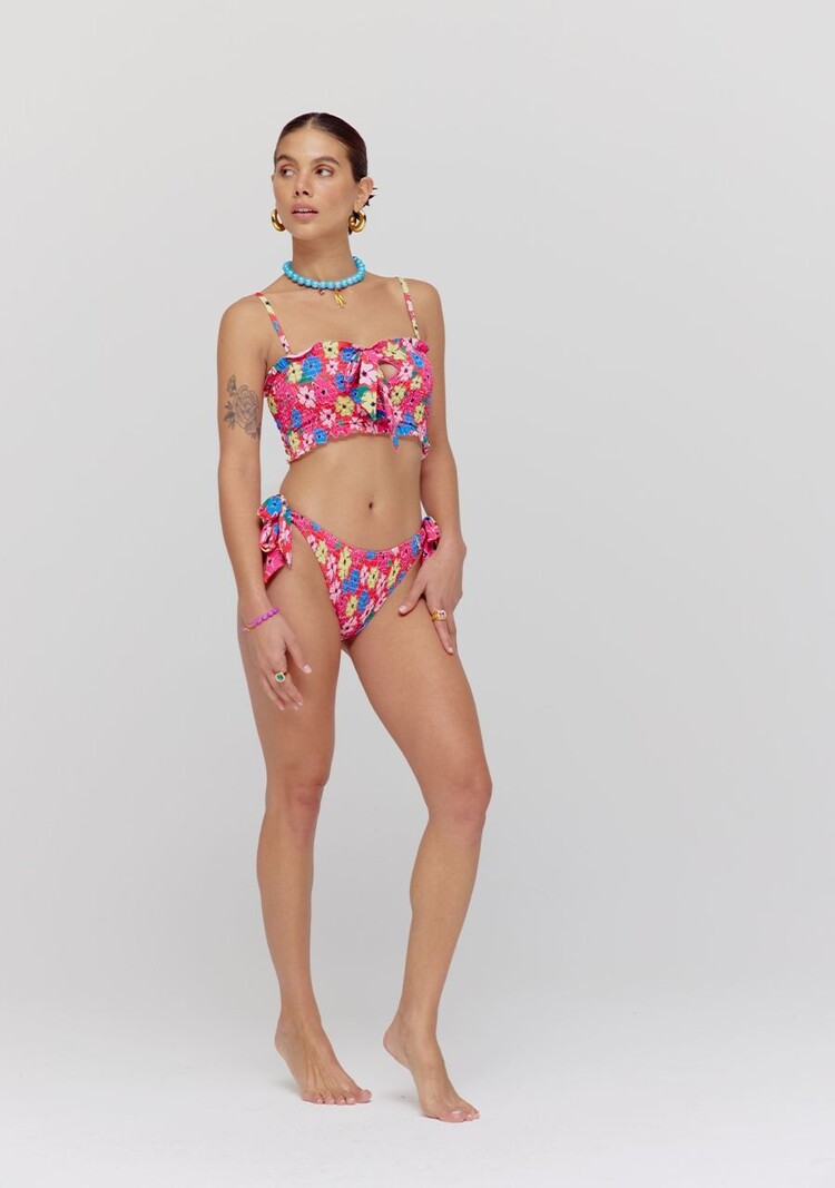 Harper & Yve Bikini Bottom Rosa - floral mix
