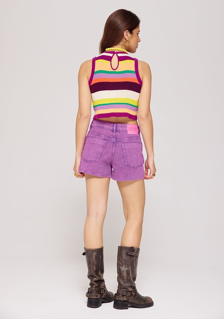 Harper & Yve Mayra Short - vivid viola