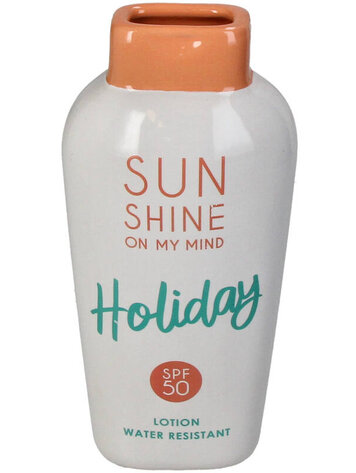 Vase Sunscreen Fine Earthenware White 8.8x5.6x19cm