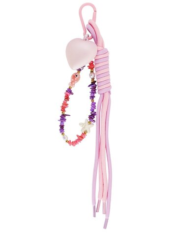 Fish love Bag Charm - pink