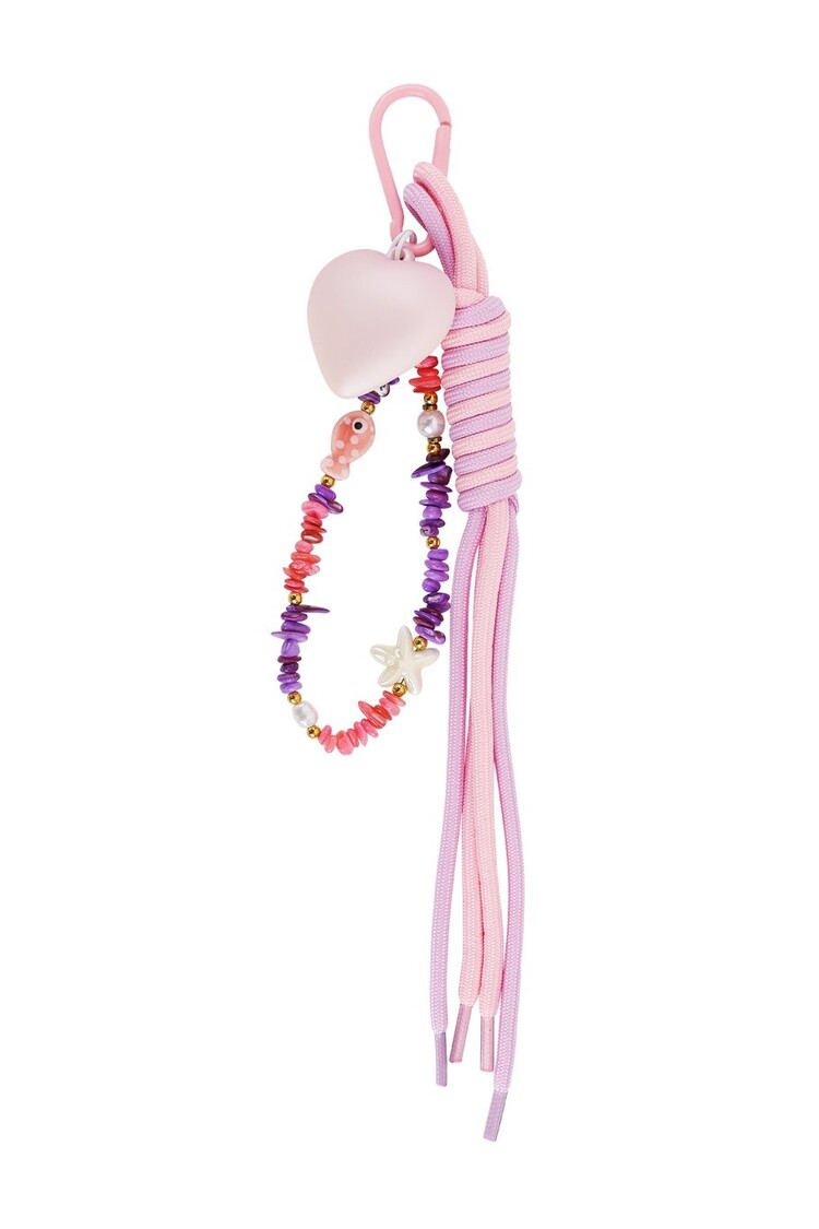 Fish love Bag Charm - pink