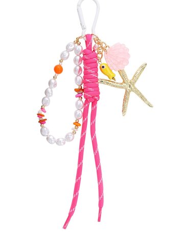 Starfish Dreams Bag Charm - rose red