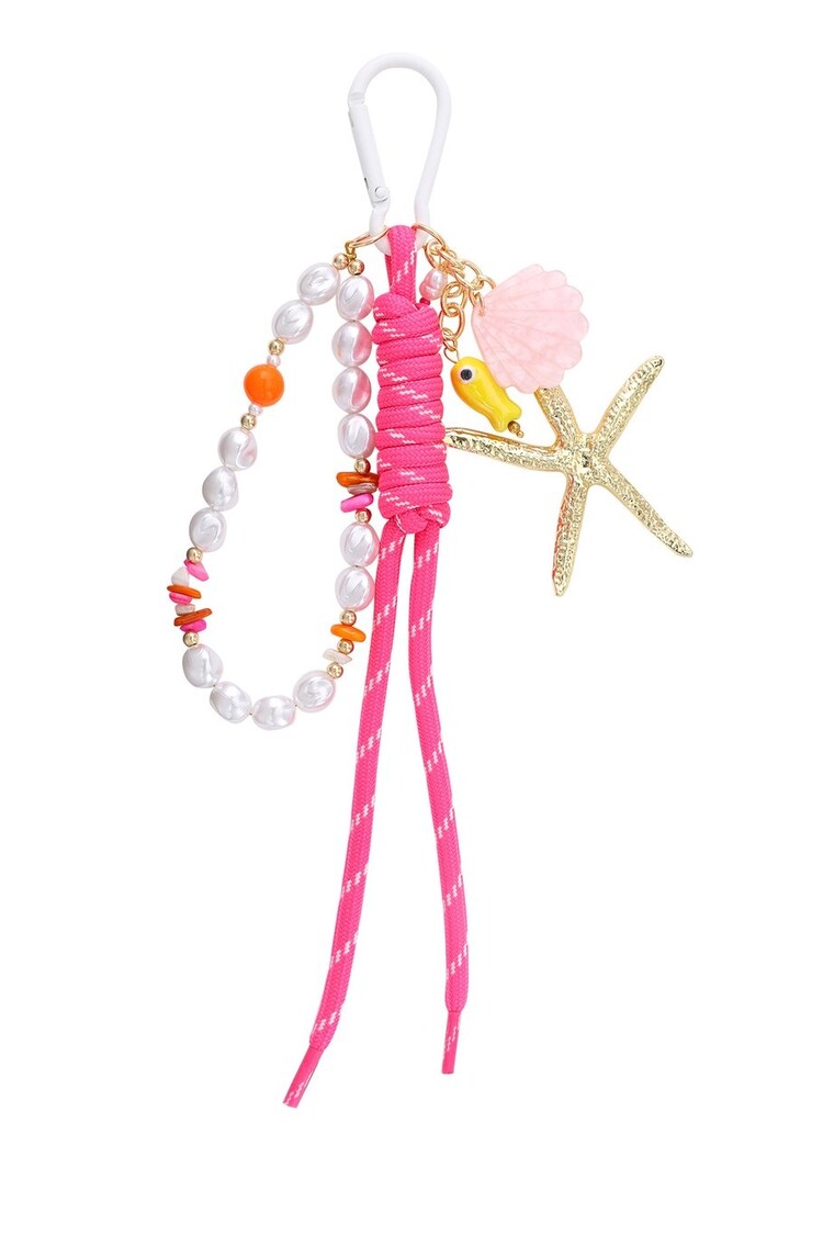 Starfish Dreams Bag Charm - rose red