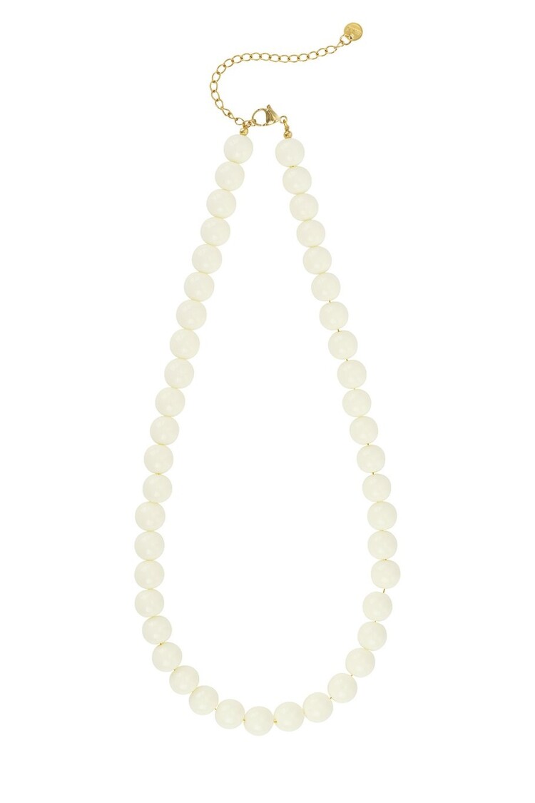 Beaded Necklace - white