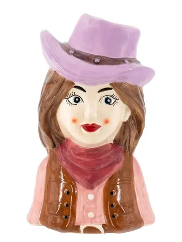 Pottery Vase Cowboy Girl - 17,2x14,3x28,3cm