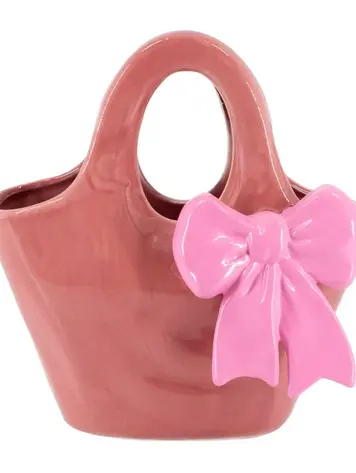 Pottery Vase Handbag Bow, 20x12x20,5cm
