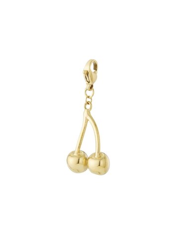 Golden cherry jewelry charm
