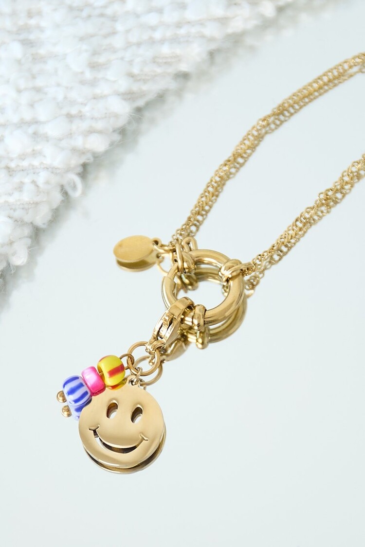 Colored smiley jewelry charm
