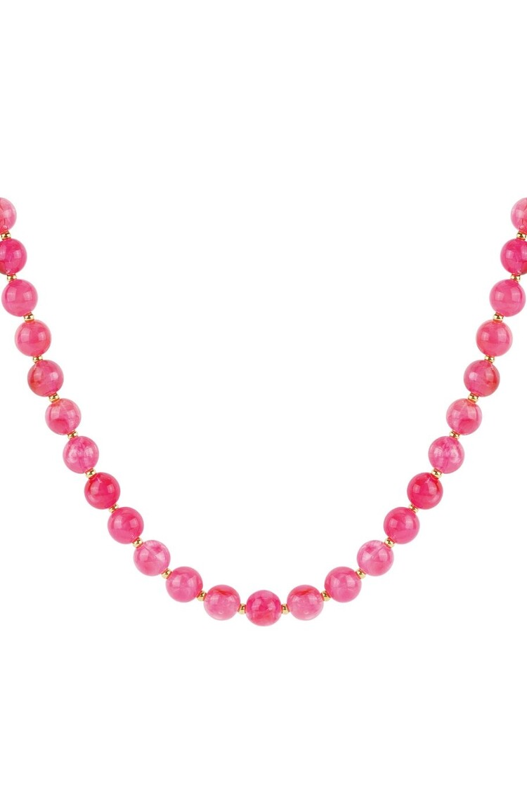 Vintage vibe ketting - pink