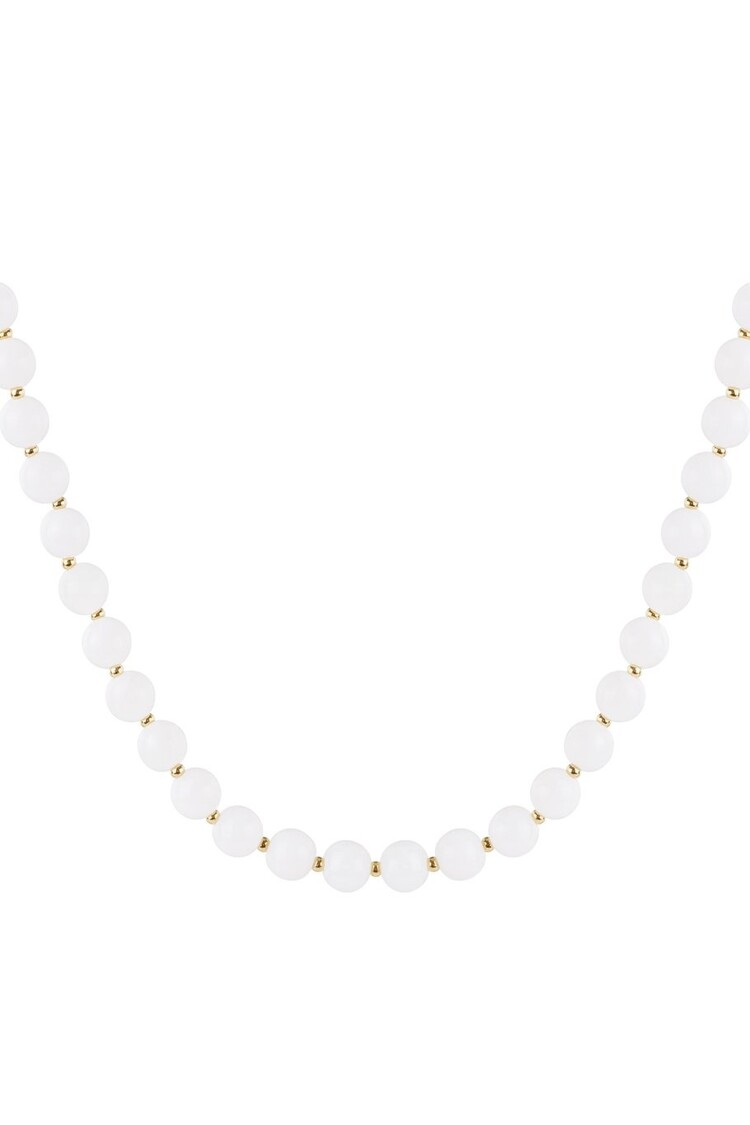 Vintage vibe ketting - white