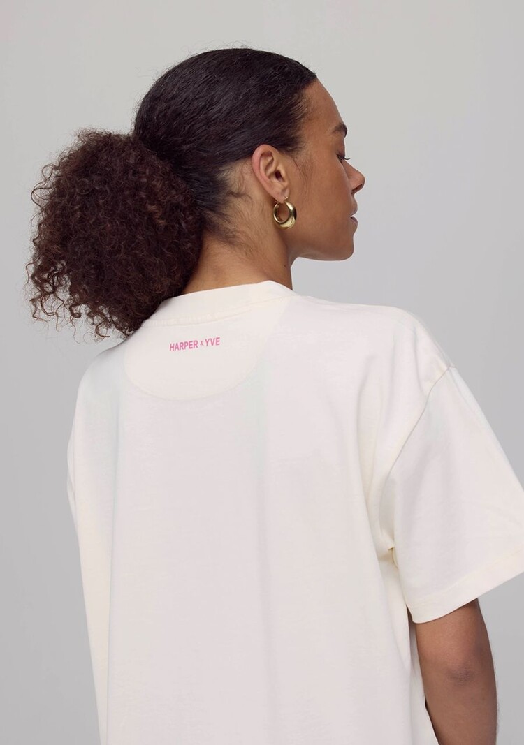 Harper & Yve T-shirt No drama club - ecru